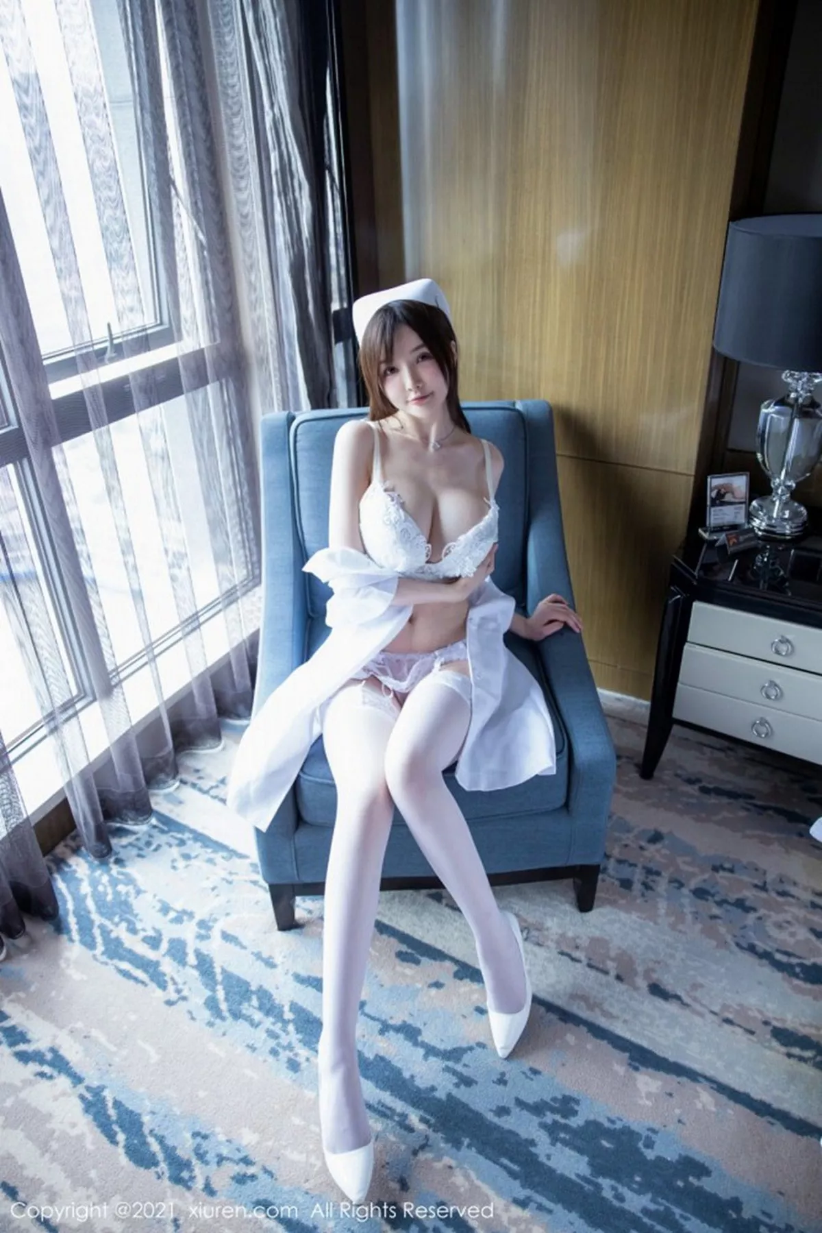 秀人集.com_[XiuRen秀人网]No.3114_女神糯美子Mini洁白护士制服主题私房蕾丝内衣秀豪乳翘臀诱惑写真54P