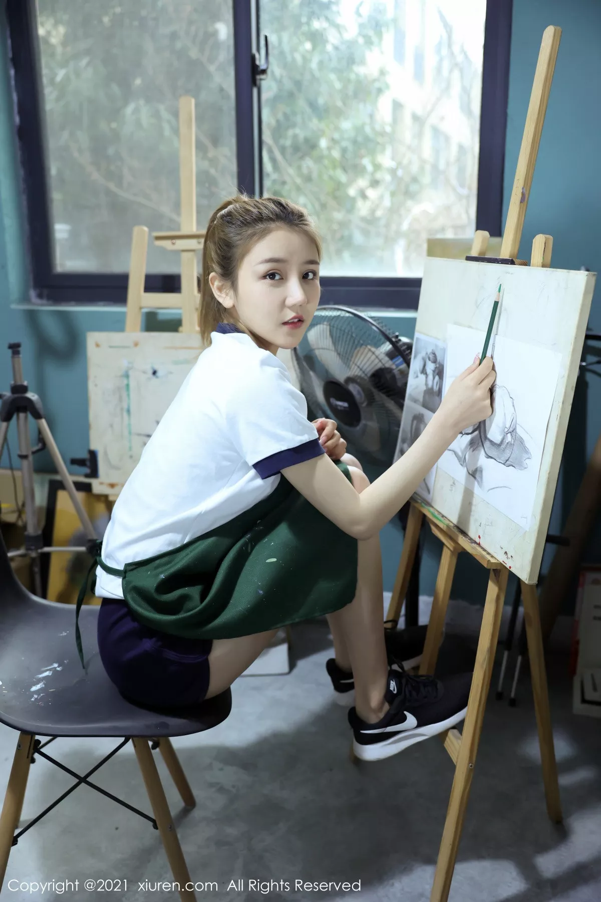 秀人集.com_[XiuRen秀人网]No.3226_嫩模夏西CiCi美术教室师生主题私房半脱露豪乳翘臀火辣诱惑写真48P