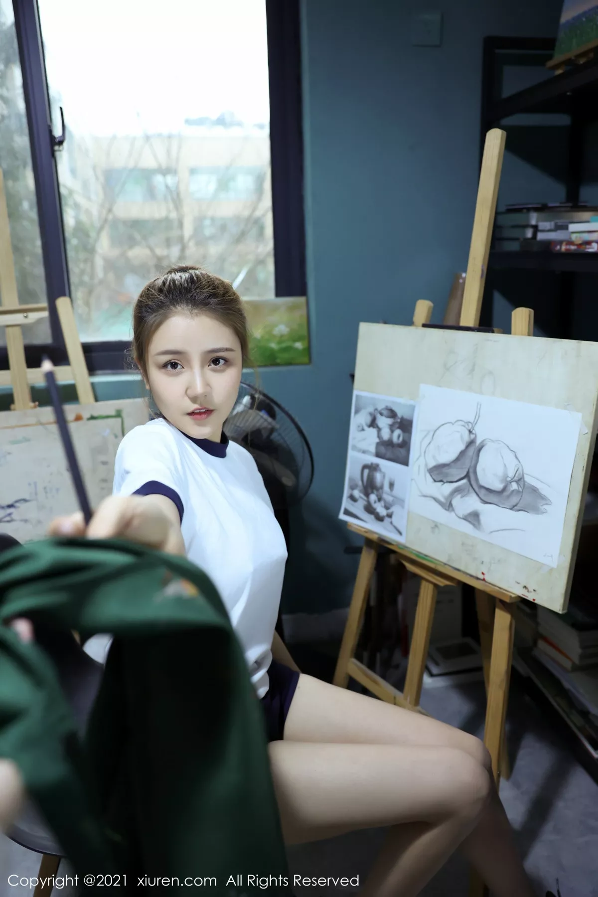 秀人集.com_[XiuRen秀人网]No.3226_嫩模夏西CiCi美术教室师生主题私房半脱露豪乳翘臀火辣诱惑写真48P