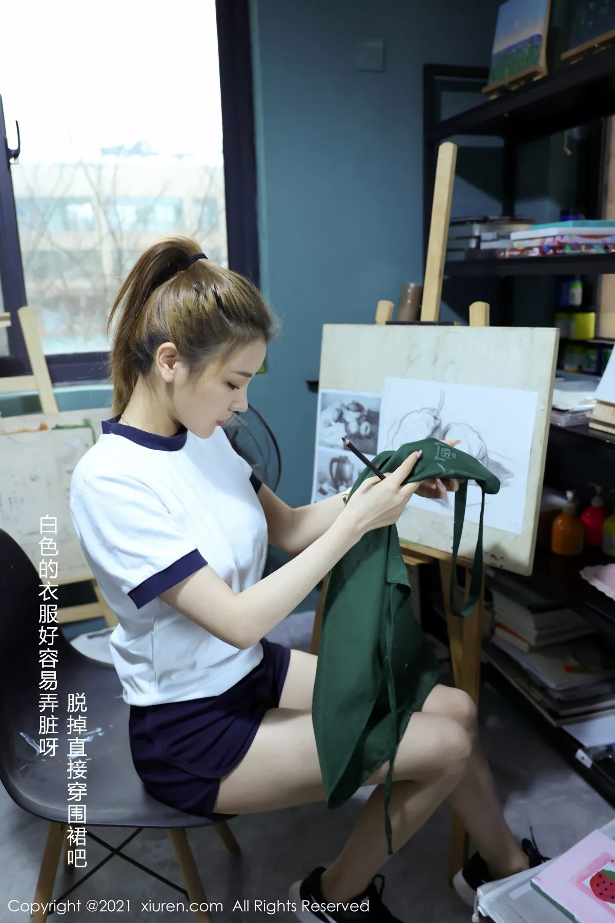 秀人集.com_[XiuRen秀人网]No.3226_嫩模夏西CiCi美术教室师生主题私房半脱露豪乳翘臀火辣诱惑写真48P