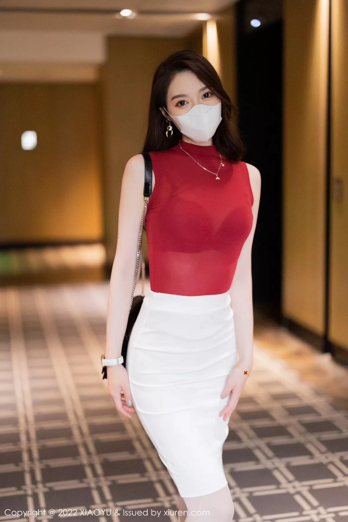 秀人集.com_[XiaoYu画语界]Vol.814_模特梦心玥性感收身上衣配白短裙露红色内衣超薄肉丝诱惑写真97P