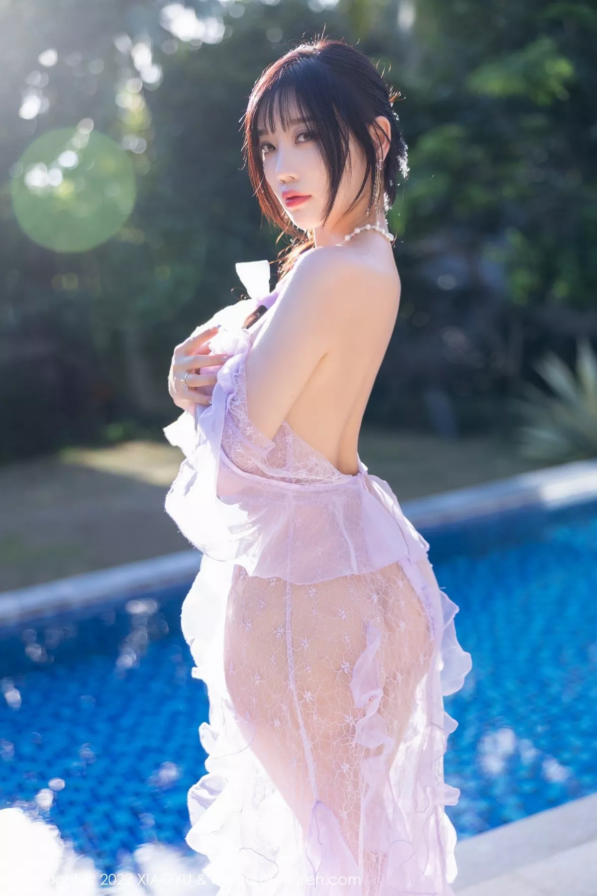 秀人集.com_[XiaoYu画语界]Vol.816_女神杨晨晨Yome海南旅拍户外泳池轻透长裙秀完美身材诱惑写真83P