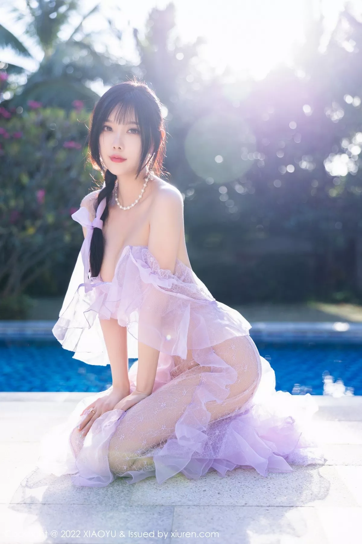 秀人集.com_[XiaoYu画语界]Vol.816_女神杨晨晨Yome海南旅拍户外泳池轻透长裙秀完美身材诱惑写真83P