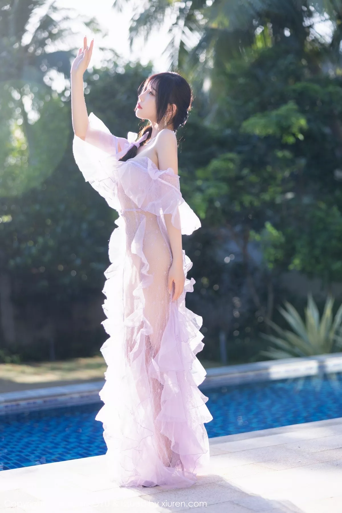 秀人集.com_[XiaoYu画语界]Vol.816_女神杨晨晨Yome海南旅拍户外泳池轻透长裙秀完美身材诱惑写真83P