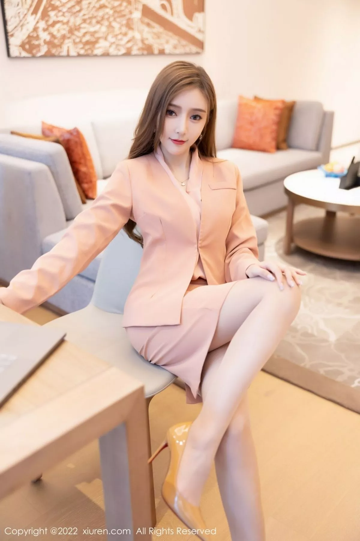 秀人集.com_[XiuRen秀人网]No.5257_女神王馨瑶yanni粉色套装半脱露黑色蕾丝内衣超薄肉丝诱惑写真86P