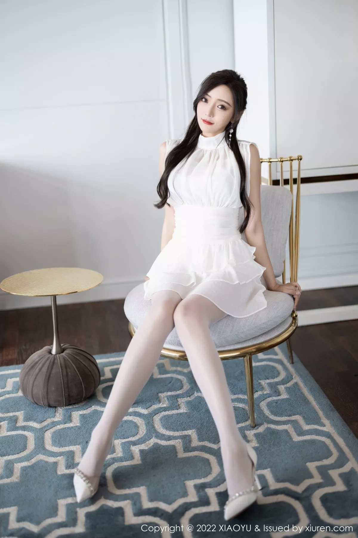 秀人集.com_[XiaoYu画语界]Vol.822_女神王馨瑶yanni性感白色连衣裙配开档白丝露蕾丝内衣诱惑写真84P