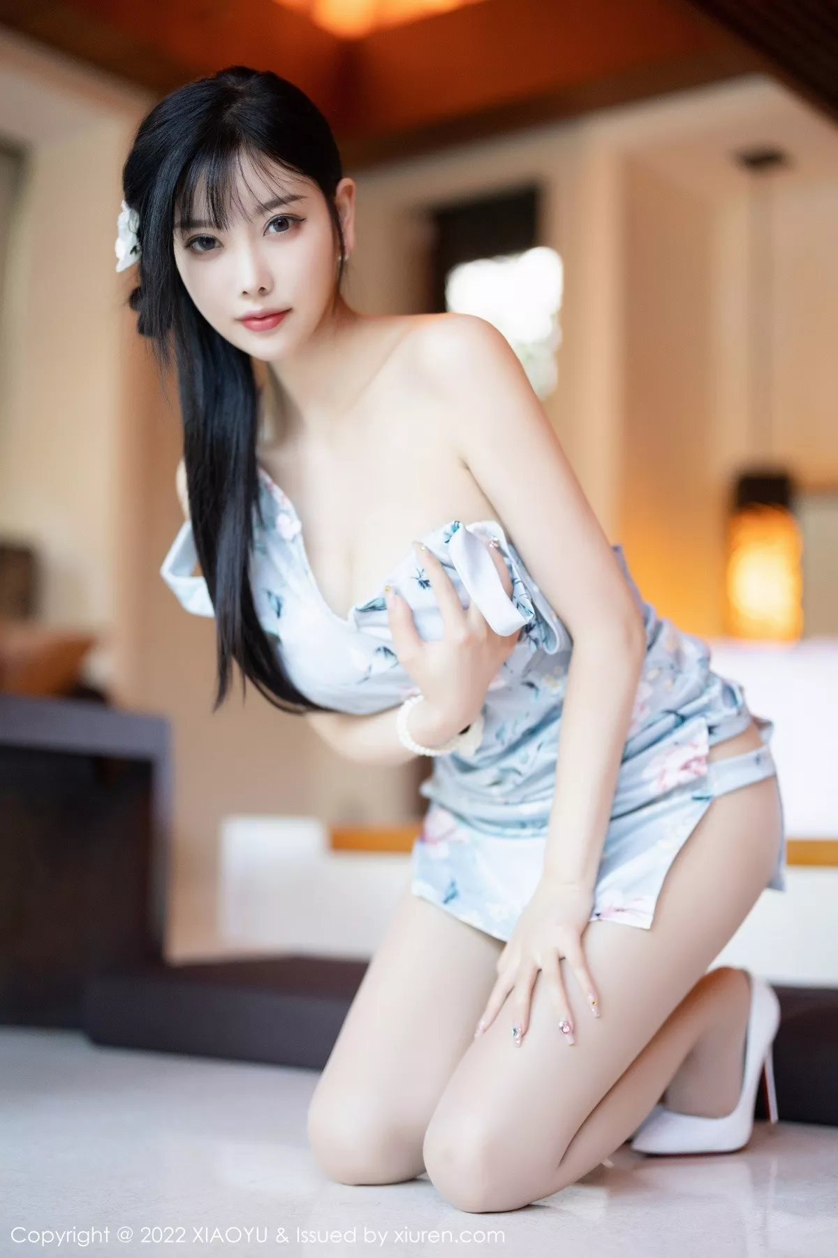 秀人集.com_[XiaoYu画语界]Vol.836_女神杨晨晨Yome户外淡蓝旗袍+室内轻透蕾丝睡衣惹火诱惑写真83P
