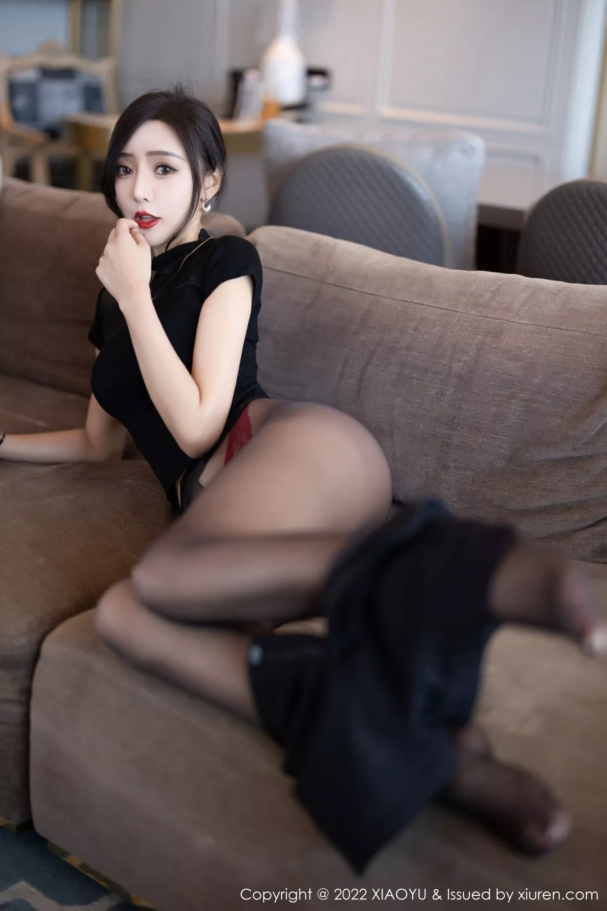 秀人集.com_[XiaoYu画语界]Vol.837_女神王馨瑶yanni脱黑色轻透服露性感红色蕾丝内衣迷人诱惑写真83P