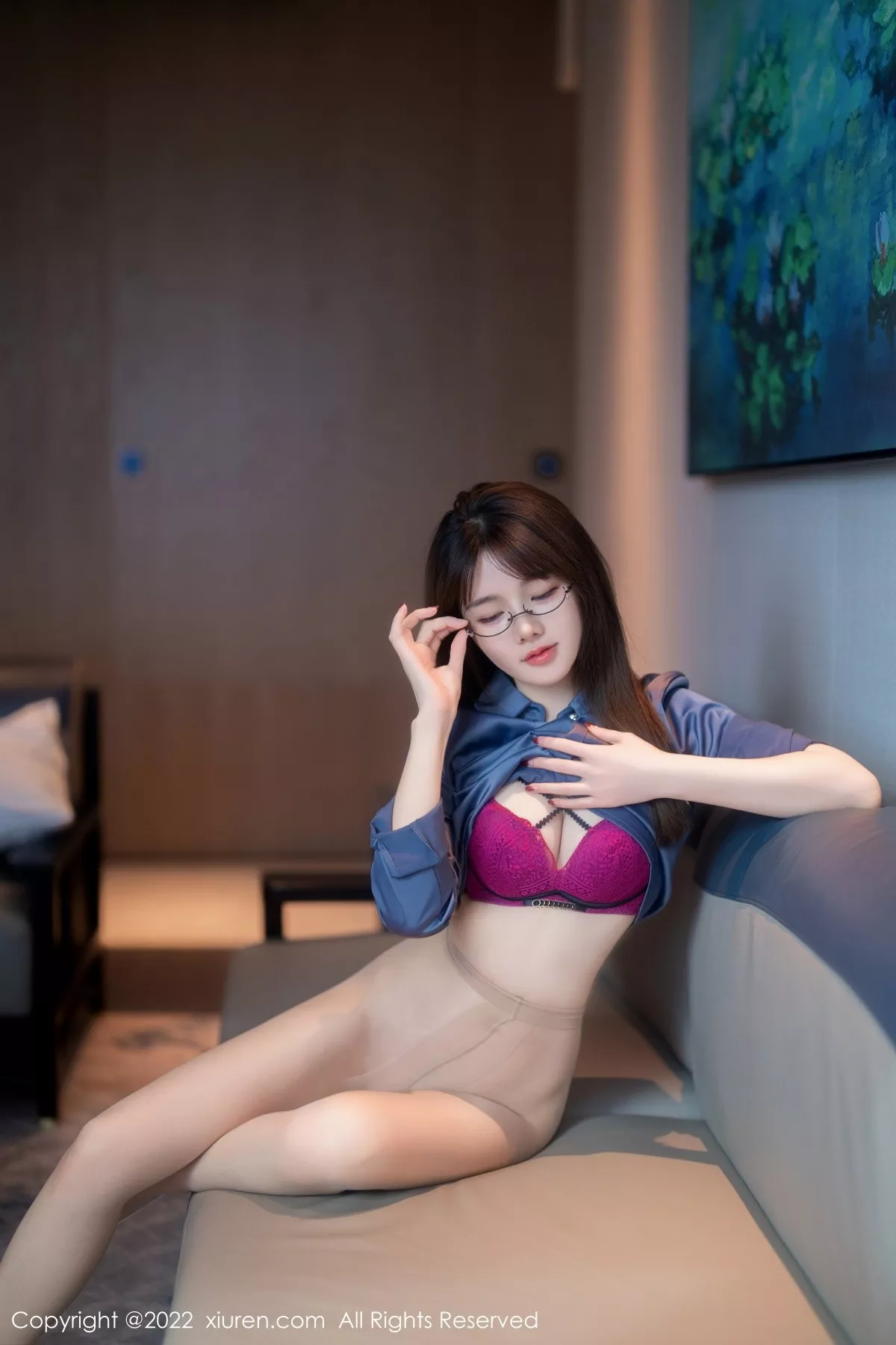 秀人集.com_[XiuRen秀人网]No.5419_模特婠婠么文员角色扮演半脱露蕾丝内衣超薄无内肉丝诱惑写真75P