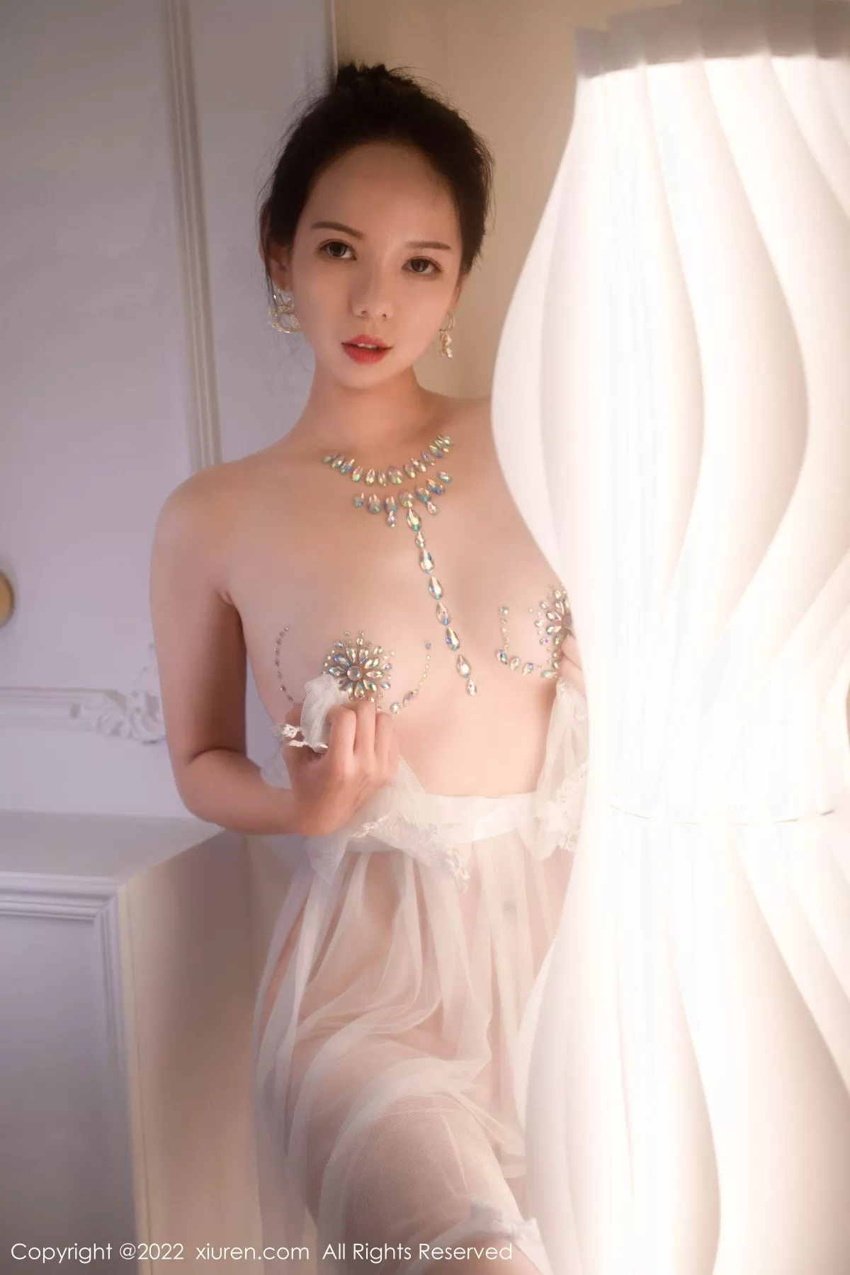 秀人集.com_[XiuRen秀人网]No.5434_模特大美妞儿私房透视薄纱露情趣镶钻服饰秀火辣身材诱惑写真62P