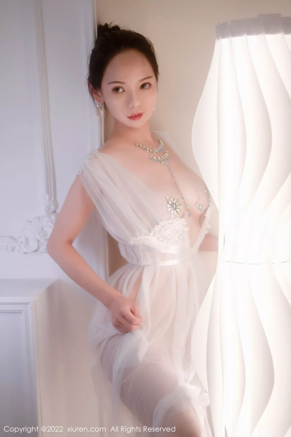 秀人集.com_[XiuRen秀人网]No.5434_模特大美妞儿私房透视薄纱露情趣镶钻服饰秀火辣身材诱惑写真62P