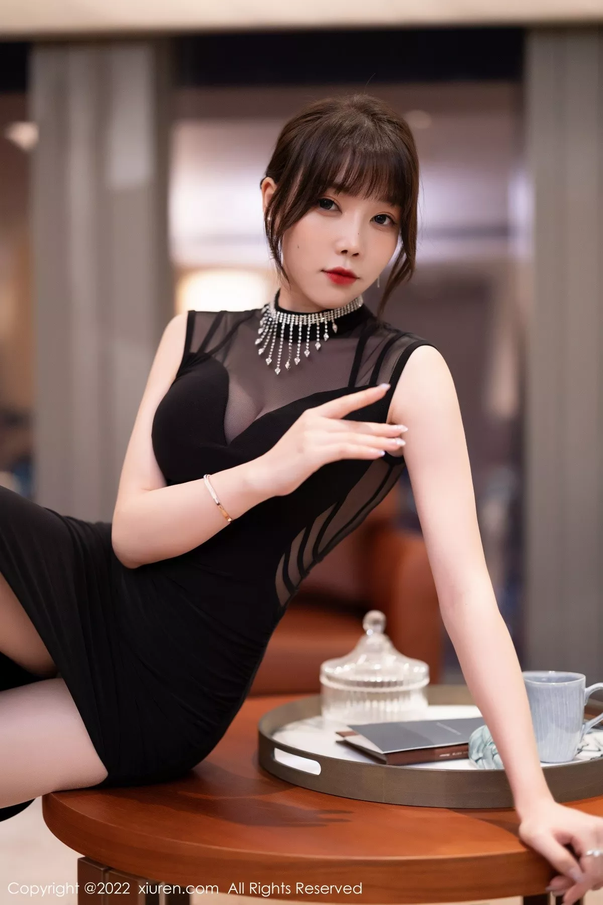 秀人集.com_[XiuRen秀人网]No.5460_女神徐莉芝Booty脱连衣长裙露黑色轻透网纱内衣撩人诱惑写真80P