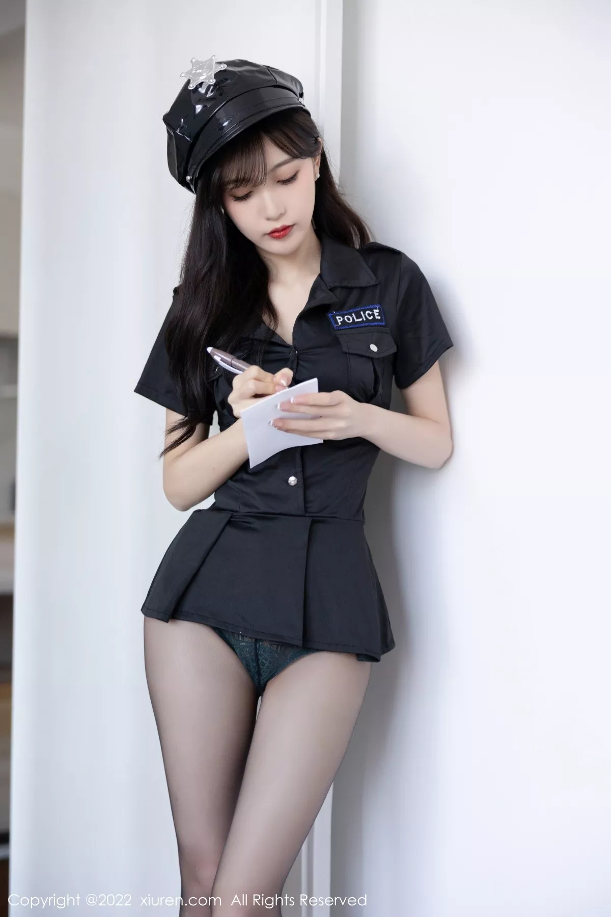 秀人集.com_[XiuRen秀人网]No.5517_模特林星阑脱黑色制服露性感暗绿色蕾丝内衣超薄黑丝诱惑写真88P