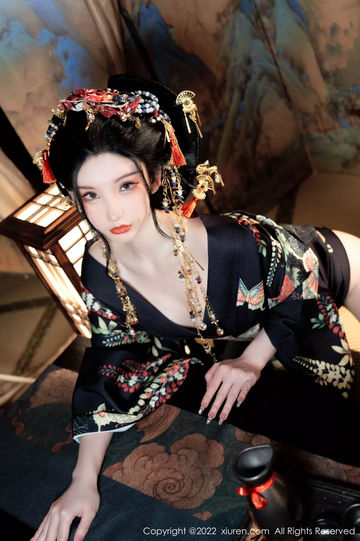 秀人集.com_[XiuRen秀人网]No.5537_女神周于希Sally宽衣解带主题日系风脱和服露翘臀美腿诱惑写真80P