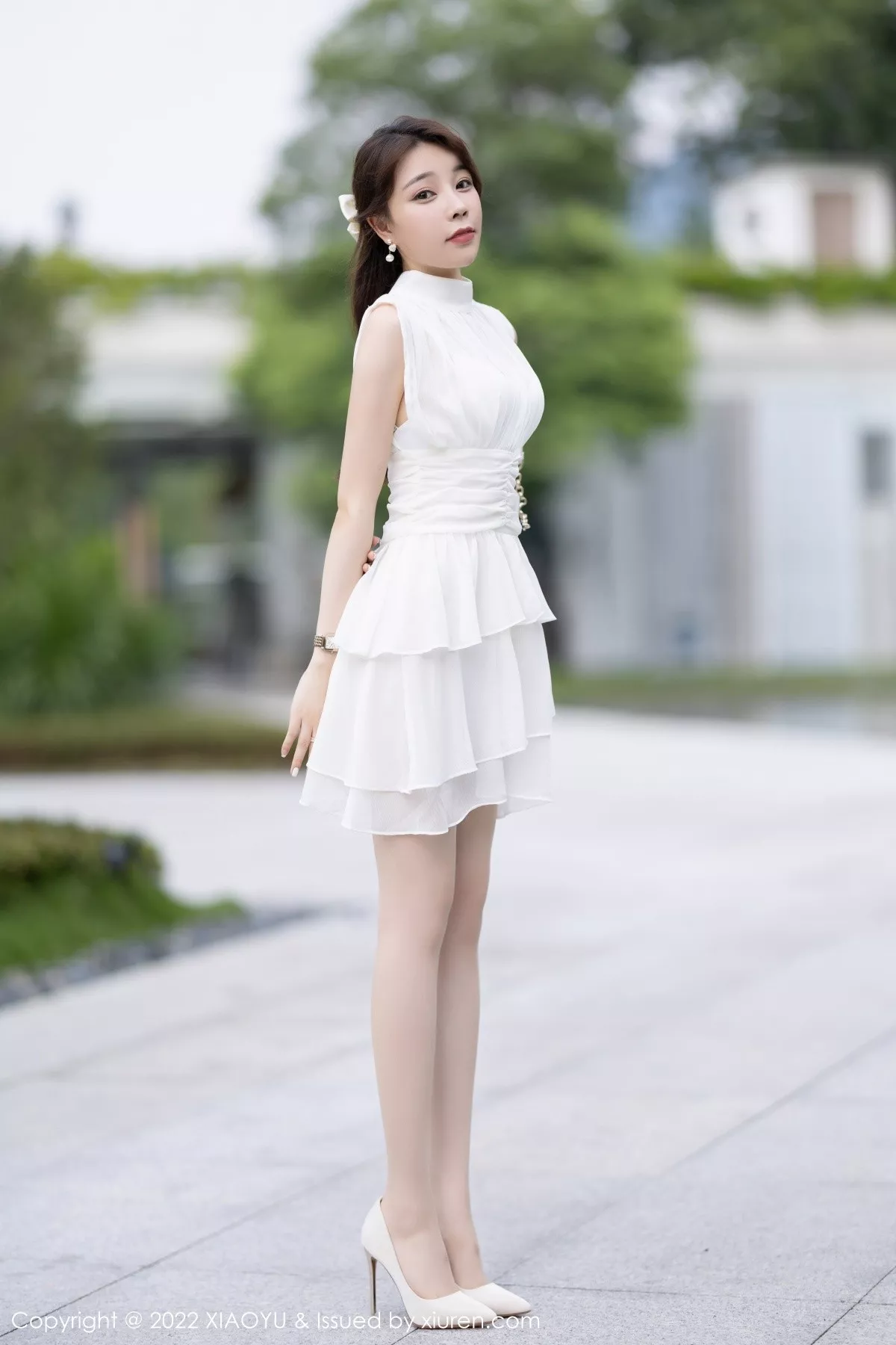 秀人集.com_[XiaoYu画语界]Vol.859_女神徐莉芝Booty脱白色连衣短裙露性感白色内衣完美诱惑写真77P