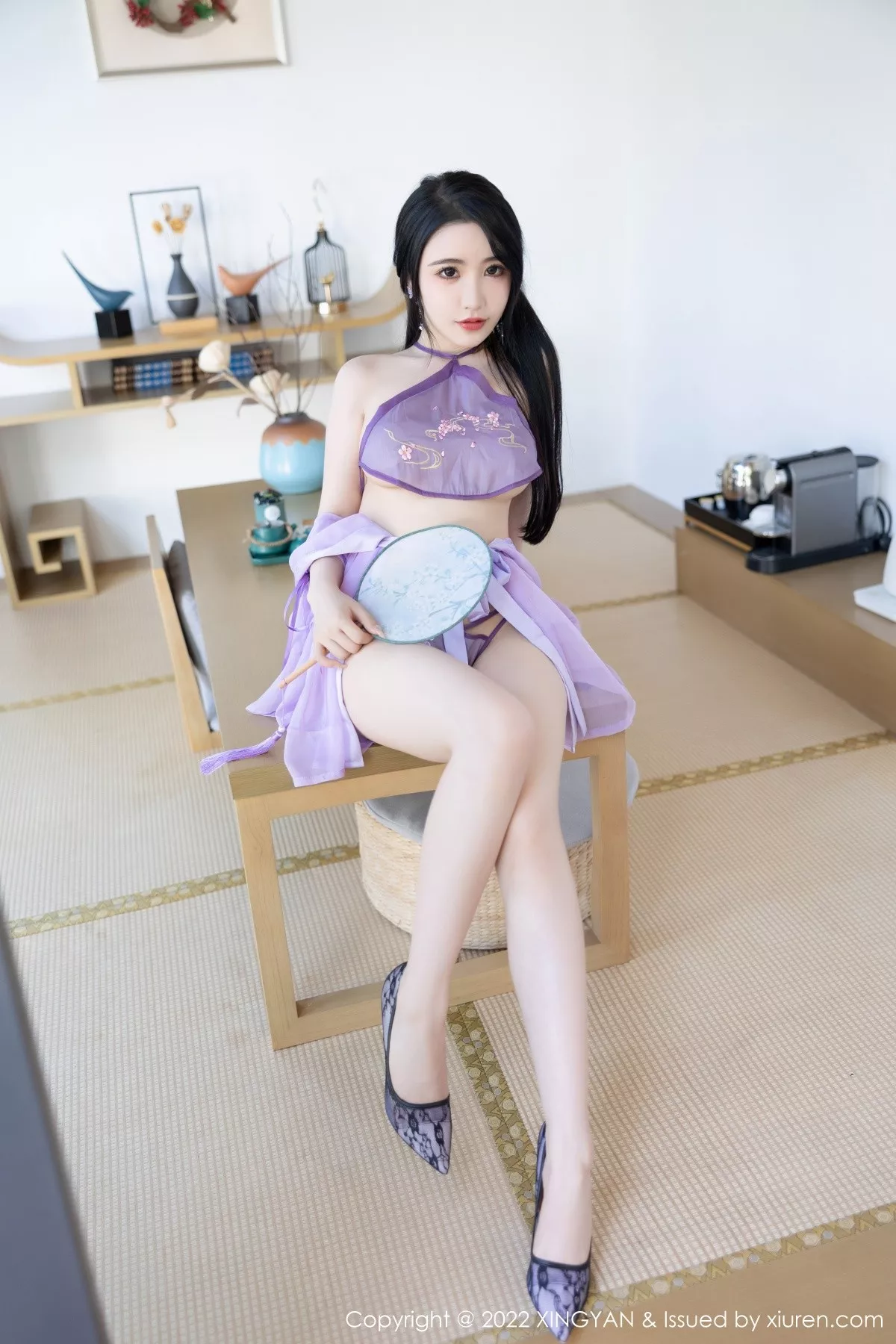秀人集.com_[XiaoYu画语界]Vol.860_女神Cherry樱桃酱杭州旅拍紫色轻透古韵薄纱秀惹火身材诱惑写真80P