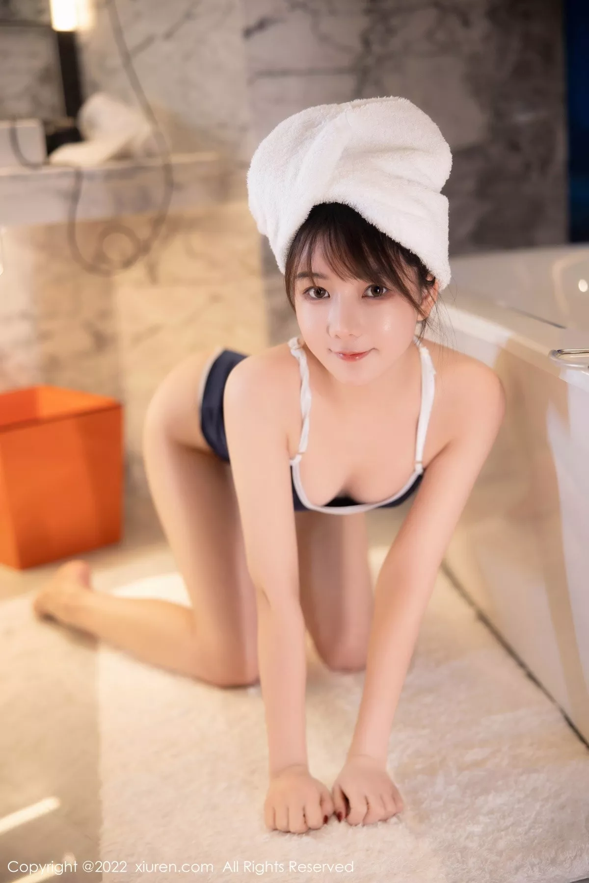 秀人集.com_[XiuRen秀人网]No.5477_模特婠婠么私房浴缸性感深蓝色比基尼湿身泡泡浴撩人诱惑写真76P