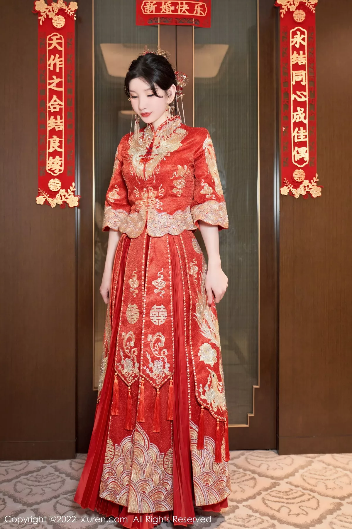 秀人集.com_[XiuRen秀人网]No.5675_女神周于希Sally私房脱新娘装露红色蕾丝内衣超薄肉丝诱惑写真80P