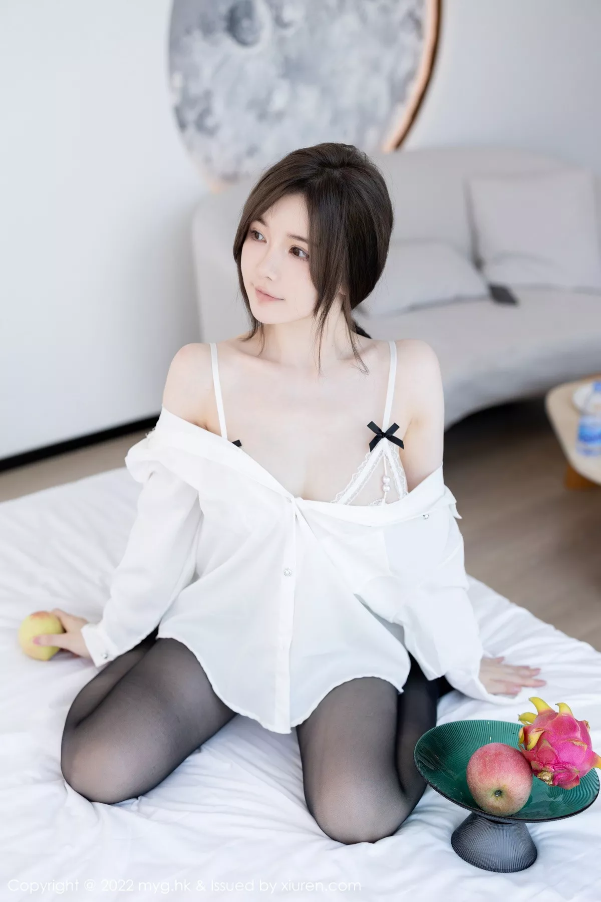 秀人集.com_[MyGirl美媛馆]Vol.641_模特糯美子MINIbabe私房脱白纱衣露性感蕾丝内衣惹火诱惑写真59P