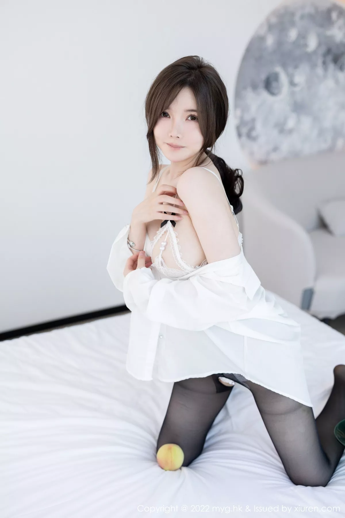 秀人集.com_[MyGirl美媛馆]Vol.641_模特糯美子MINIbabe私房脱白纱衣露性感蕾丝内衣惹火诱惑写真59P