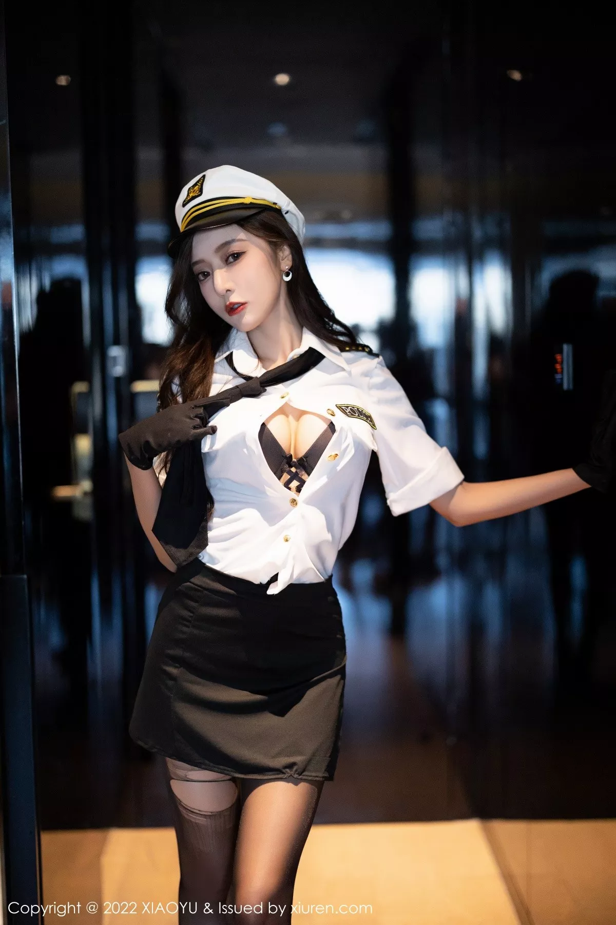 秀人集.com_[XiaoYu画语界]Vol.867_女神王馨瑶yanni韩国女警官制服露蕾丝内衣配破烂黑丝诱惑写真90P