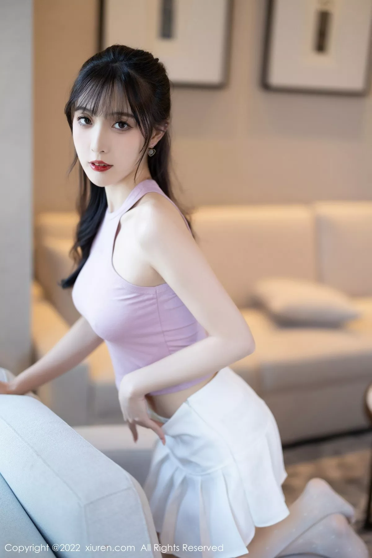 秀人集.com_[XiuRen秀人网]No.5622_模特林星阑性感淡紫真空上衣配白短裙秀曼妙身姿迷人诱惑写真82P