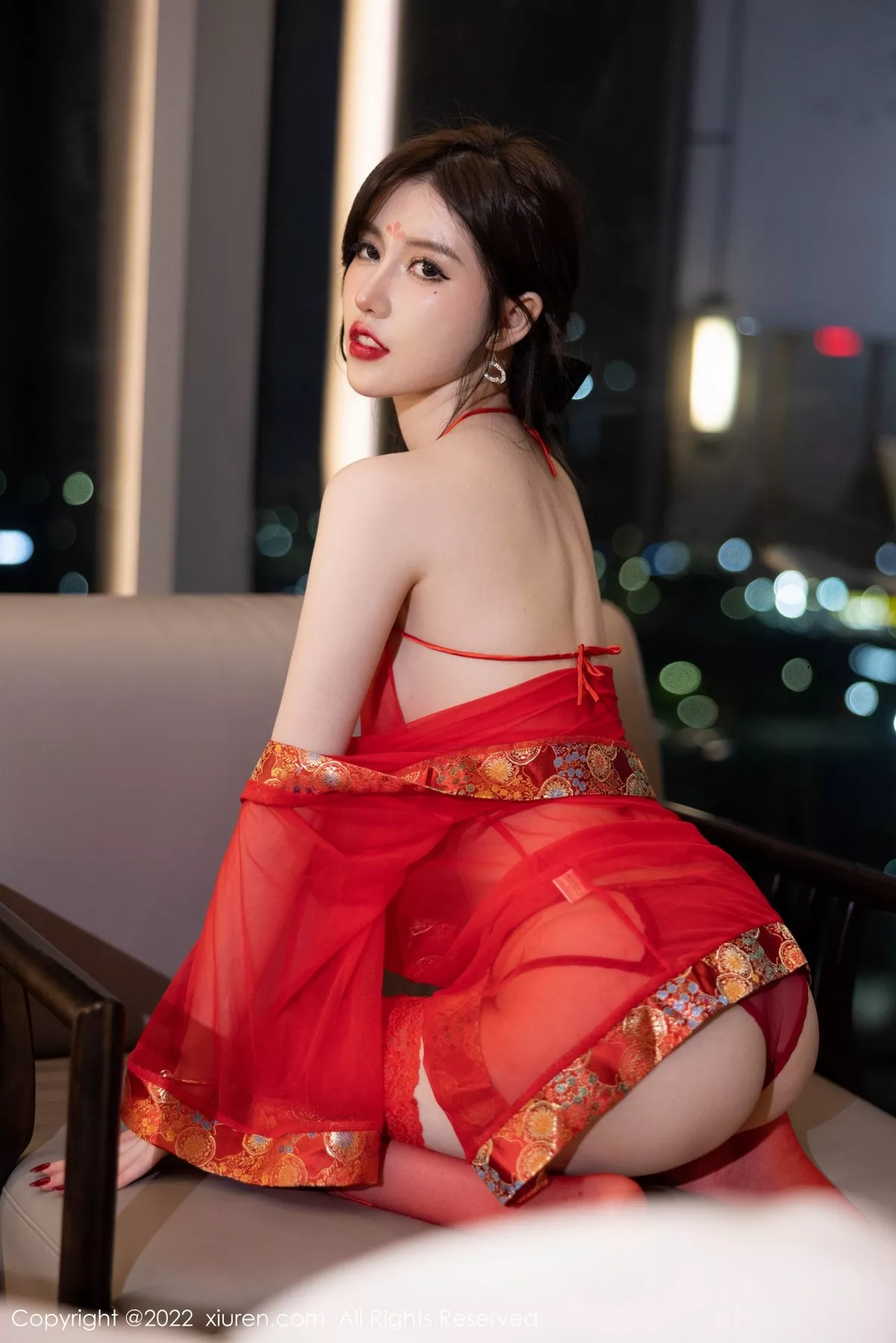 秀人集.com_[XiuRen秀人网]No.5619_模特美桃酱性感红色轻透薄纱古装透视秀白嫩肌肤惹火诱惑写真72P