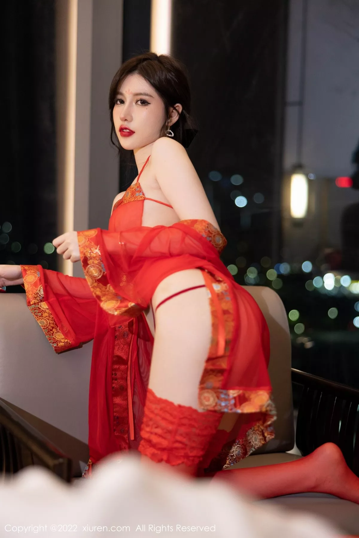 秀人集.com_[XiuRen秀人网]No.5619_模特美桃酱性感红色轻透薄纱古装透视秀白嫩肌肤惹火诱惑写真72P