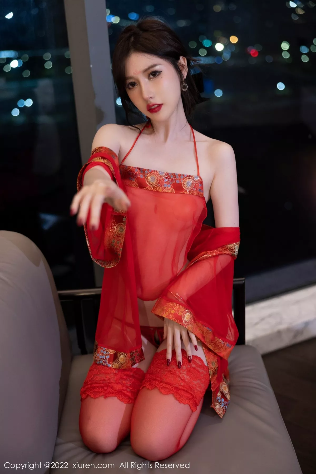 秀人集.com_[XiuRen秀人网]No.5619_模特美桃酱性感红色轻透薄纱古装透视秀白嫩肌肤惹火诱惑写真72P