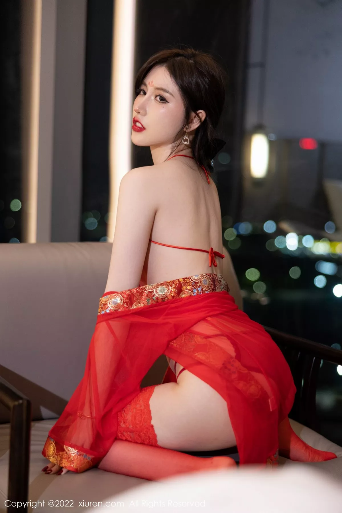 秀人集.com_[XiuRen秀人网]No.5619_模特美桃酱性感红色轻透薄纱古装透视秀白嫩肌肤惹火诱惑写真72P