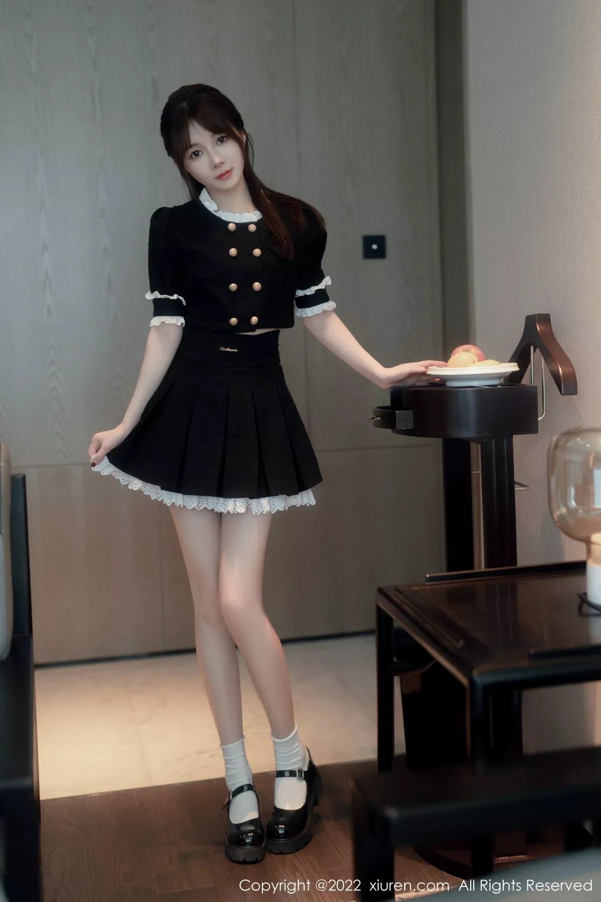 秀人集.com_[XiuRen秀人网]No.5626_模特婠婠么脱黑色短款连衣裙露性感黑色内衣秀曼妙身材诱惑写真64P