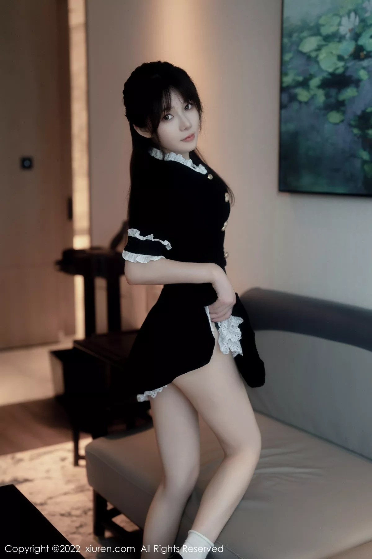 秀人集.com_[XiuRen秀人网]No.5626_模特婠婠么脱黑色短款连衣裙露性感黑色内衣秀曼妙身材诱惑写真64P