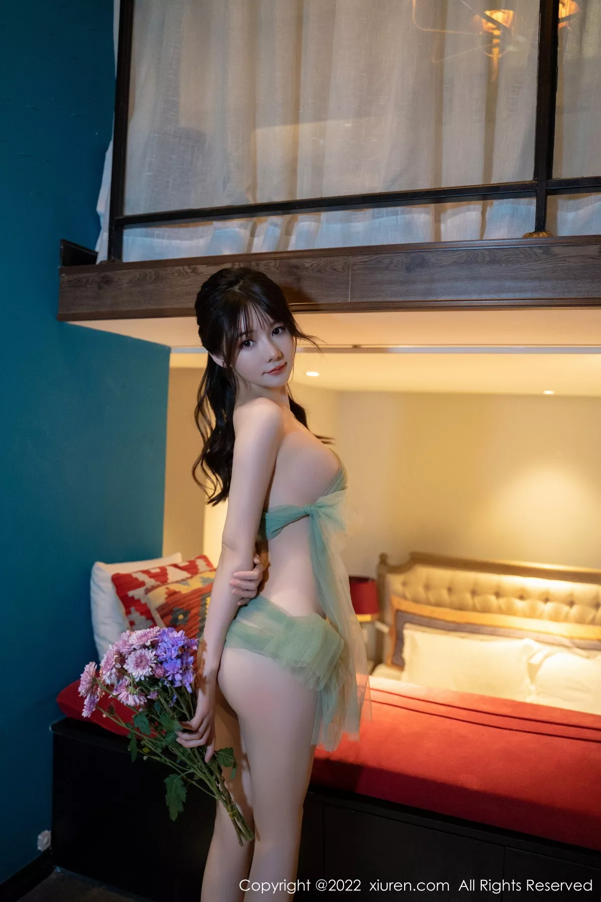 秀人集.com_[XiuRen秀人网]No.5800_模特婠婠么居家私房性感轻透薄纱裹身秀绝美身材火辣诱惑写真56P