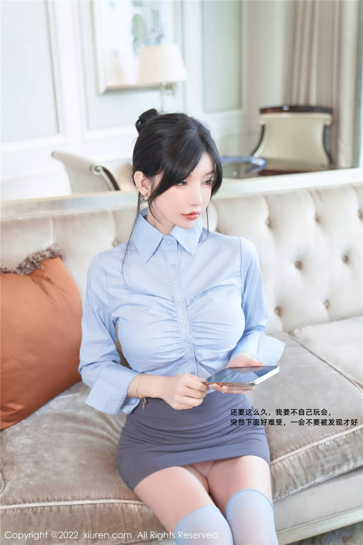 秀人集.com_[XiuRen秀人网]No.5812_女神周于希Sally性感衬衫配灰短裙露蕾丝内衣配超薄肉丝诱惑写真90P