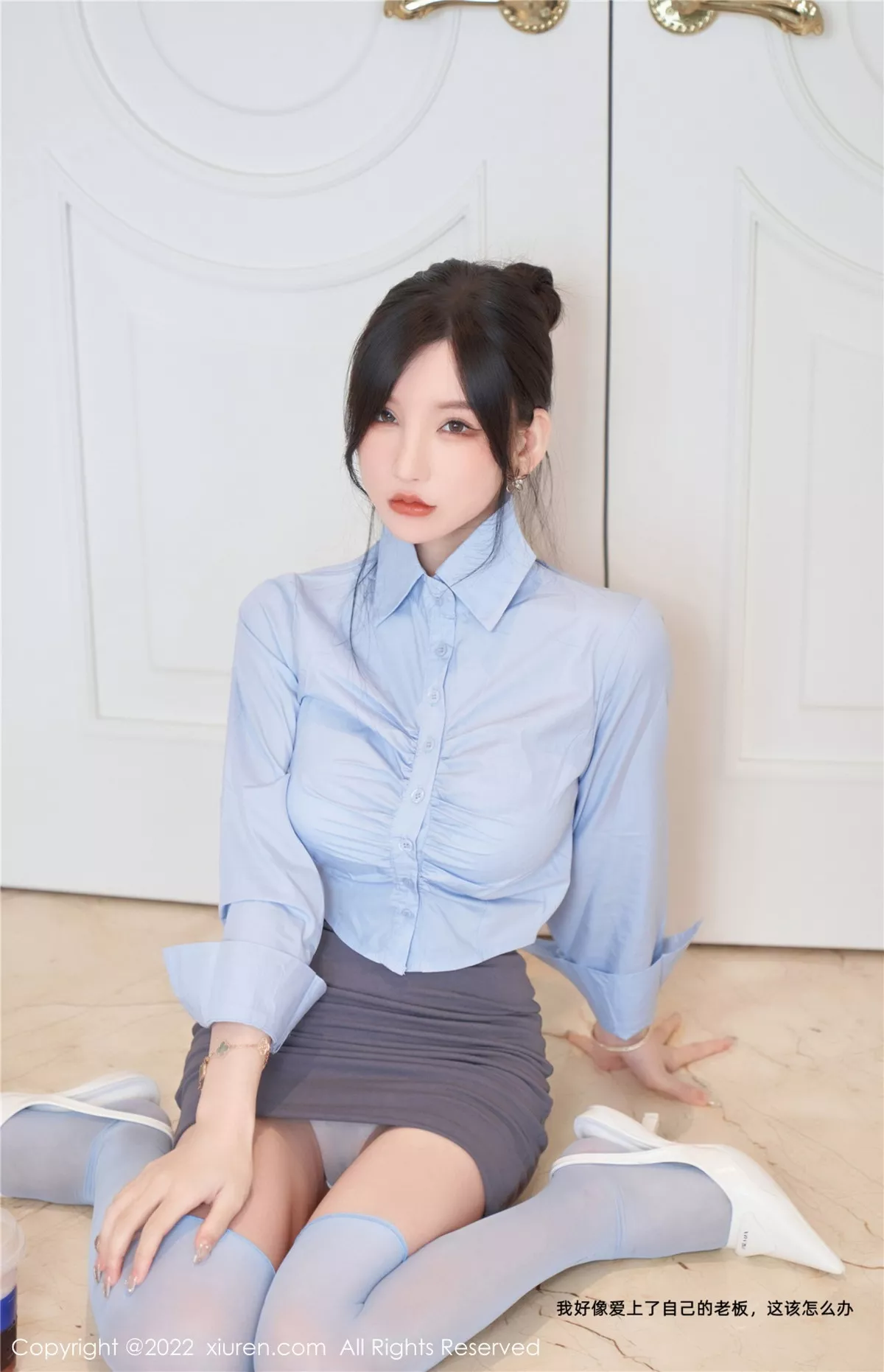 秀人集.com_[XiuRen秀人网]No.5812_女神周于希Sally性感衬衫配灰短裙露蕾丝内衣配超薄肉丝诱惑写真90P