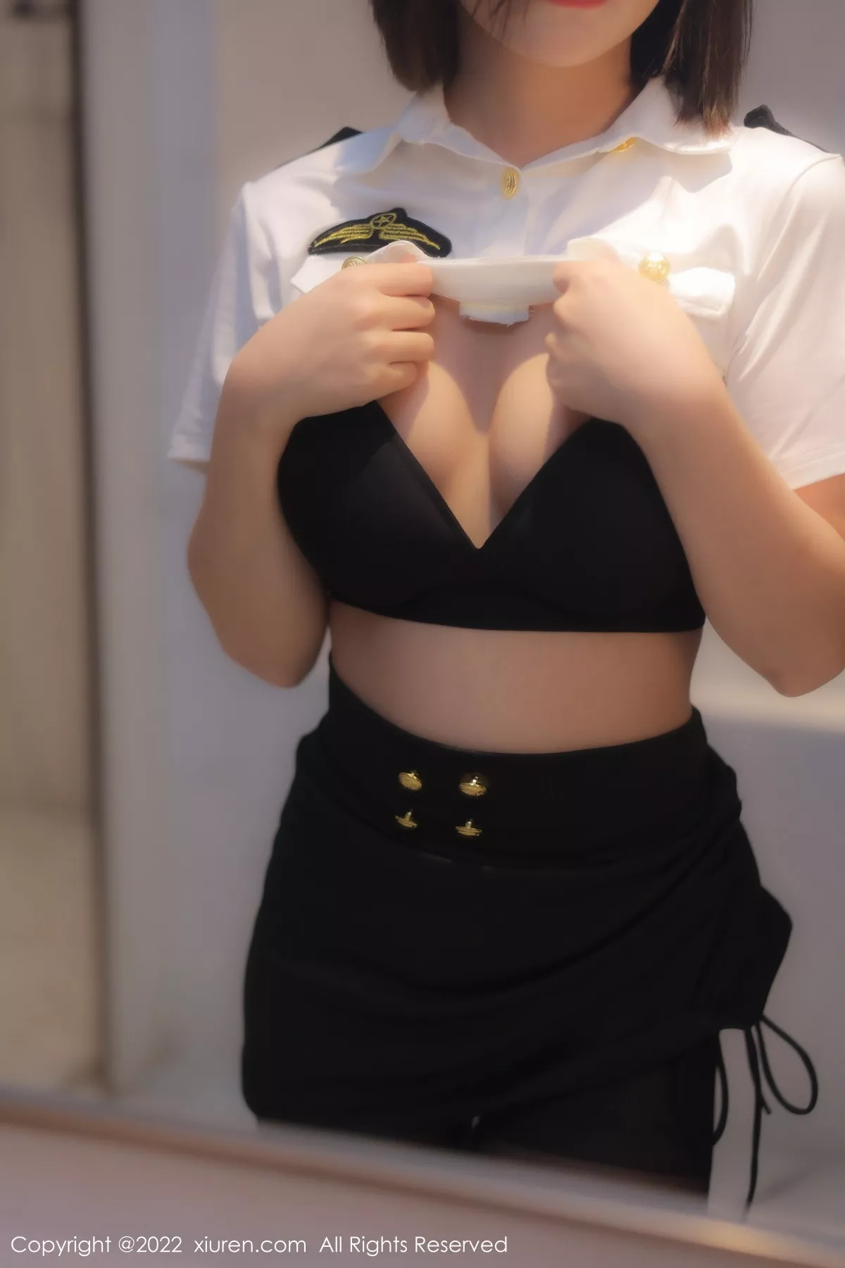 秀人集.com_[XiuRen秀人网]No.5815_模特美羊羊性感制服主题白色上衣配黑短裙露黑色内衣诱惑写真79P
