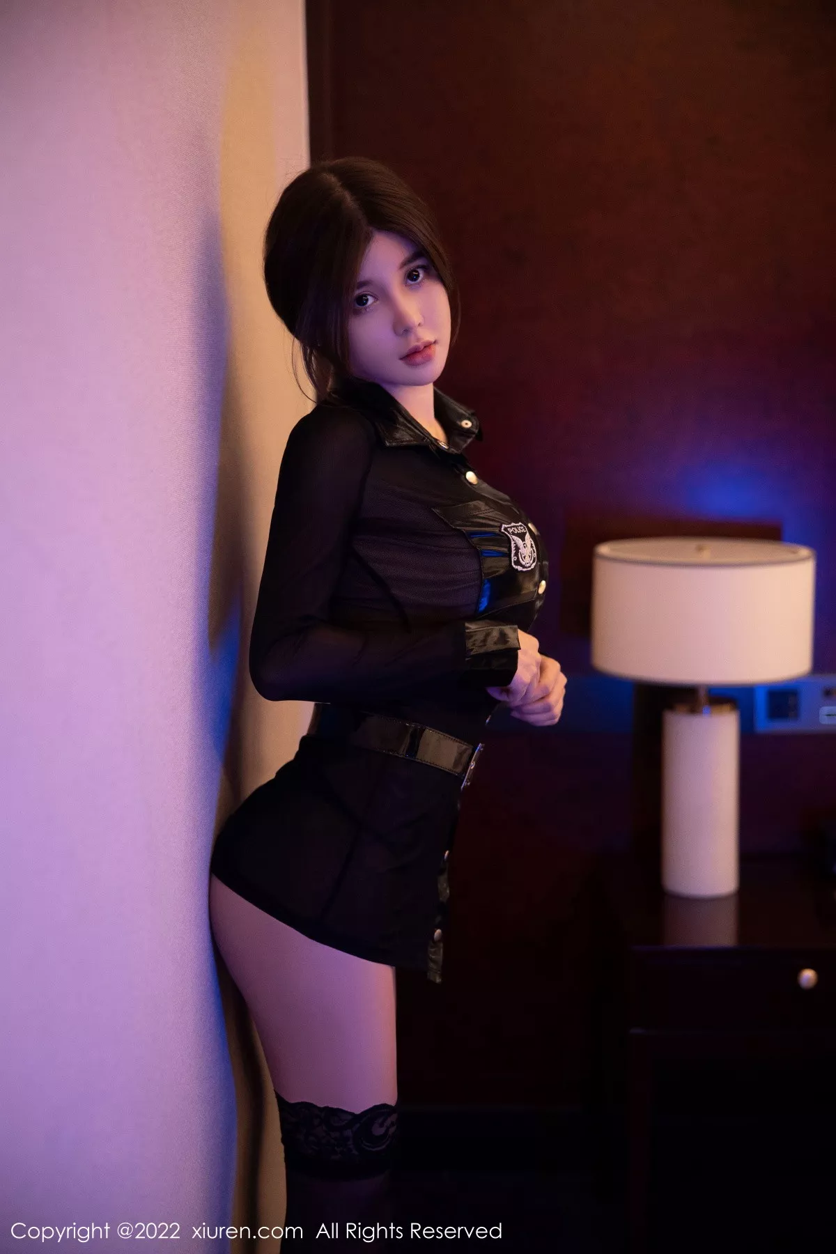 秀人集.com_[XiuRen秀人网]No.5750_模特周jojobaby性感黑色情趣警官制服露丁字裤秀翘臀诱惑写真78P