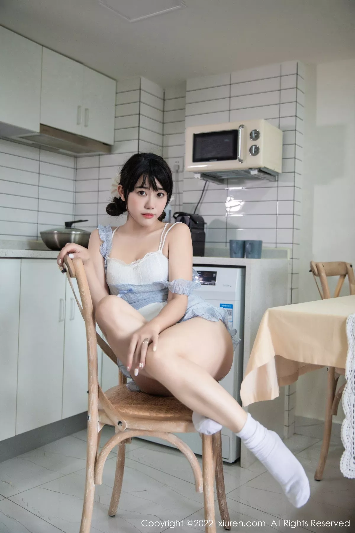 秀人集.com_[XiuRen秀人网]No.5834_模特严利娅Yuliya私房性感浅蓝色女仆服饰秀翘臀美腿诱惑写真53P