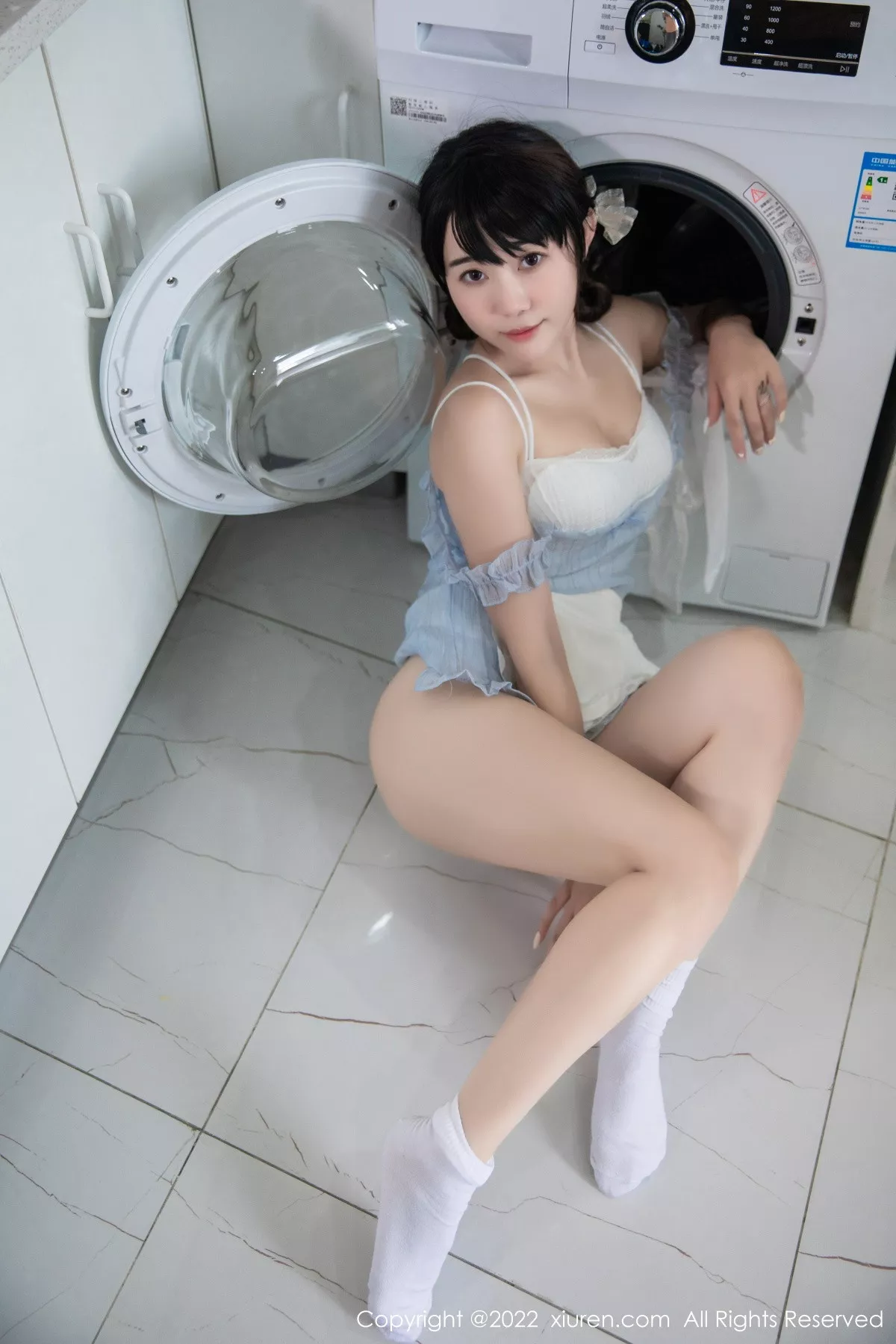 秀人集.com_[XiuRen秀人网]No.5834_模特严利娅Yuliya私房性感浅蓝色女仆服饰秀翘臀美腿诱惑写真53P