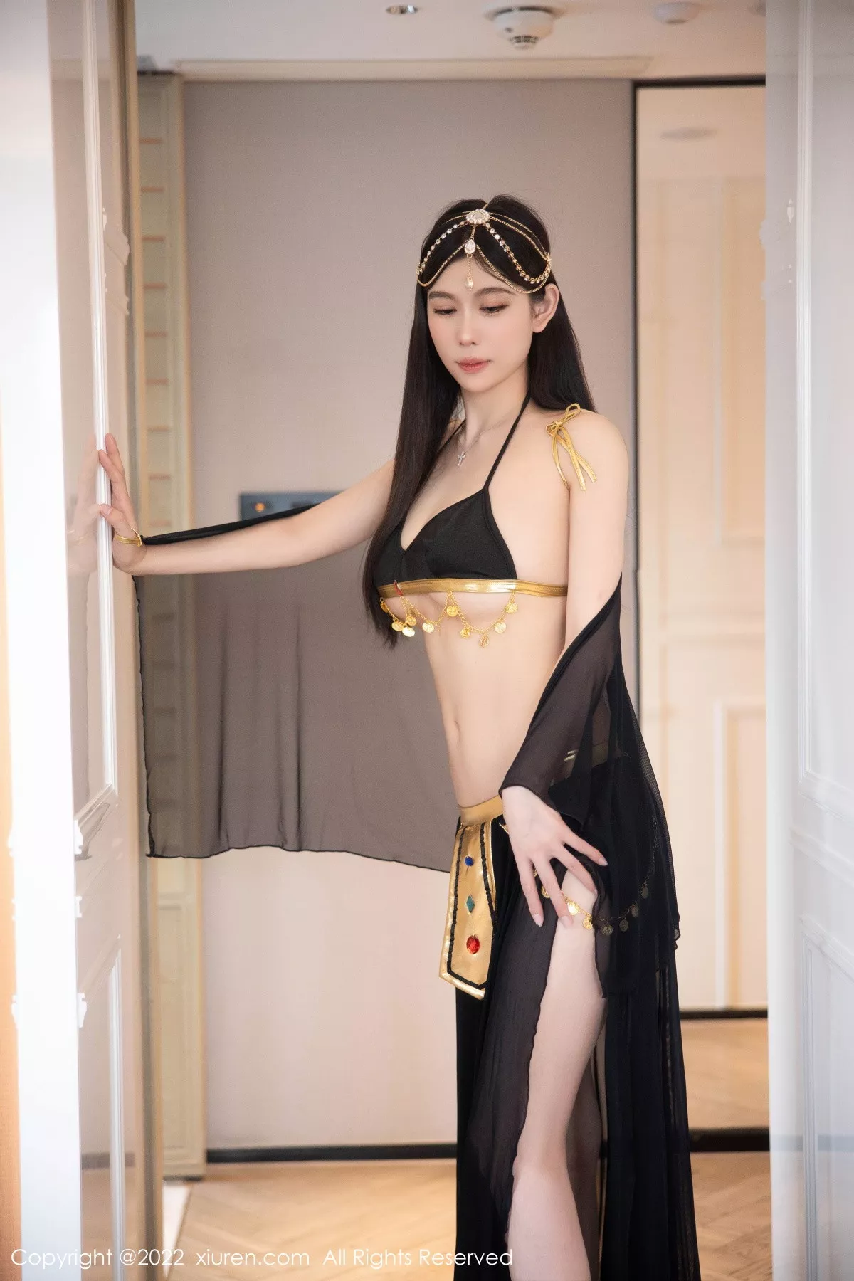 秀人集.com_[XiuRen秀人网]No.5849_模特李雅柔西域风情主题黑色薄纱遮面露性感内衣迷人诱惑写真65P