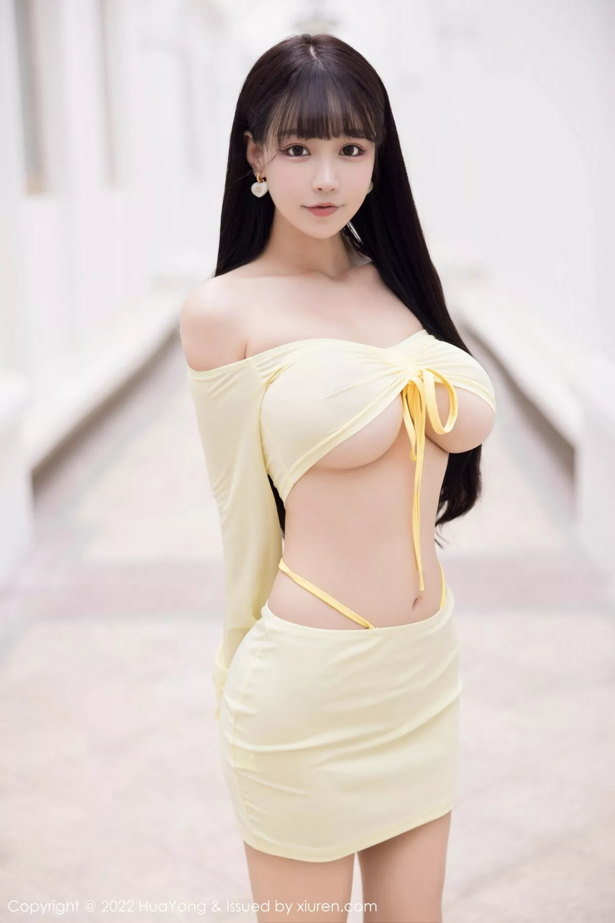 秀人集.com_[HuaYang花漾]Vol.522_女神朱可儿Flora性感淡黄色轻透服配超薄无内肉丝惹火诱惑写真60P