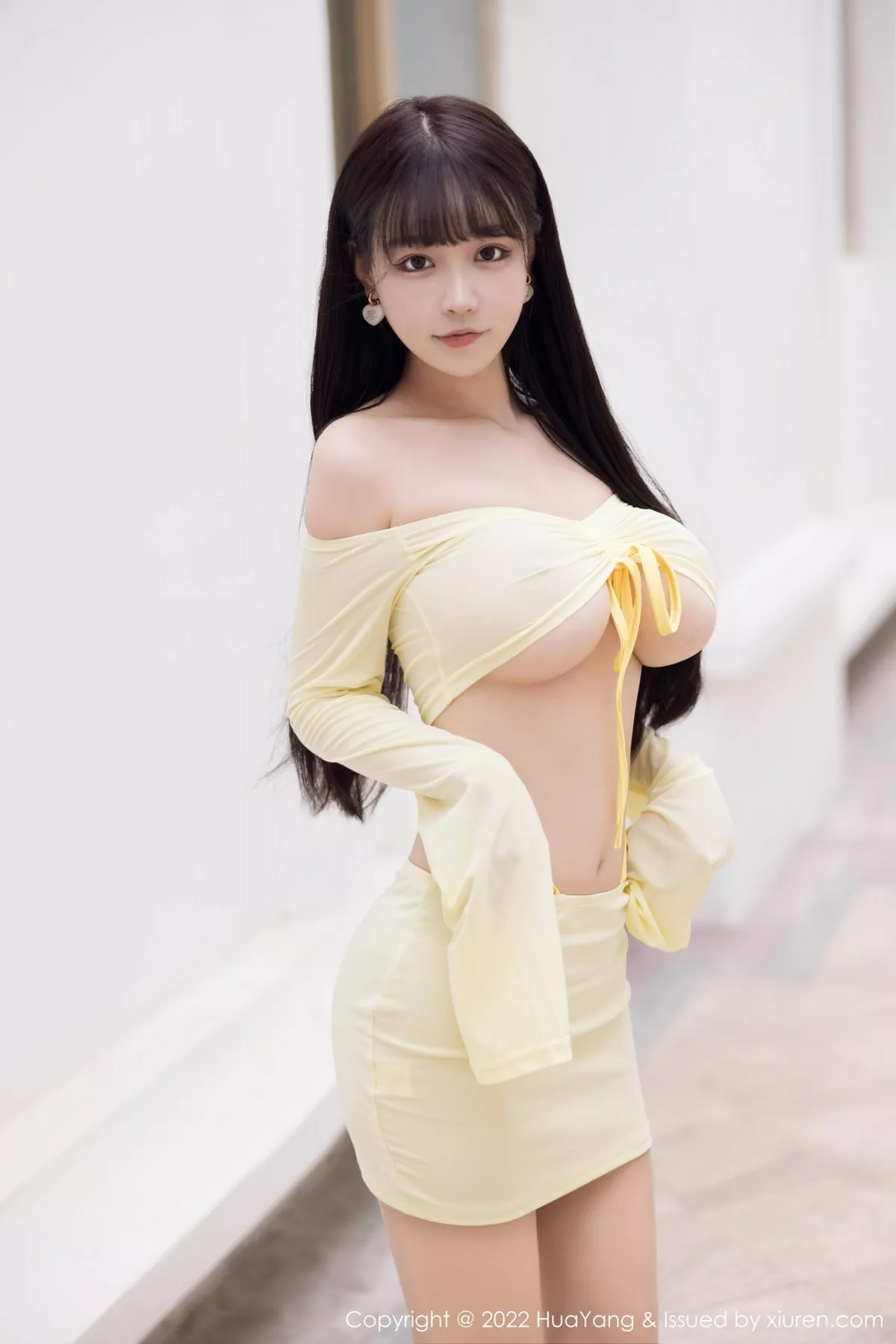 秀人集.com_[HuaYang花漾]Vol.522_女神朱可儿Flora性感淡黄色轻透服配超薄无内肉丝惹火诱惑写真60P