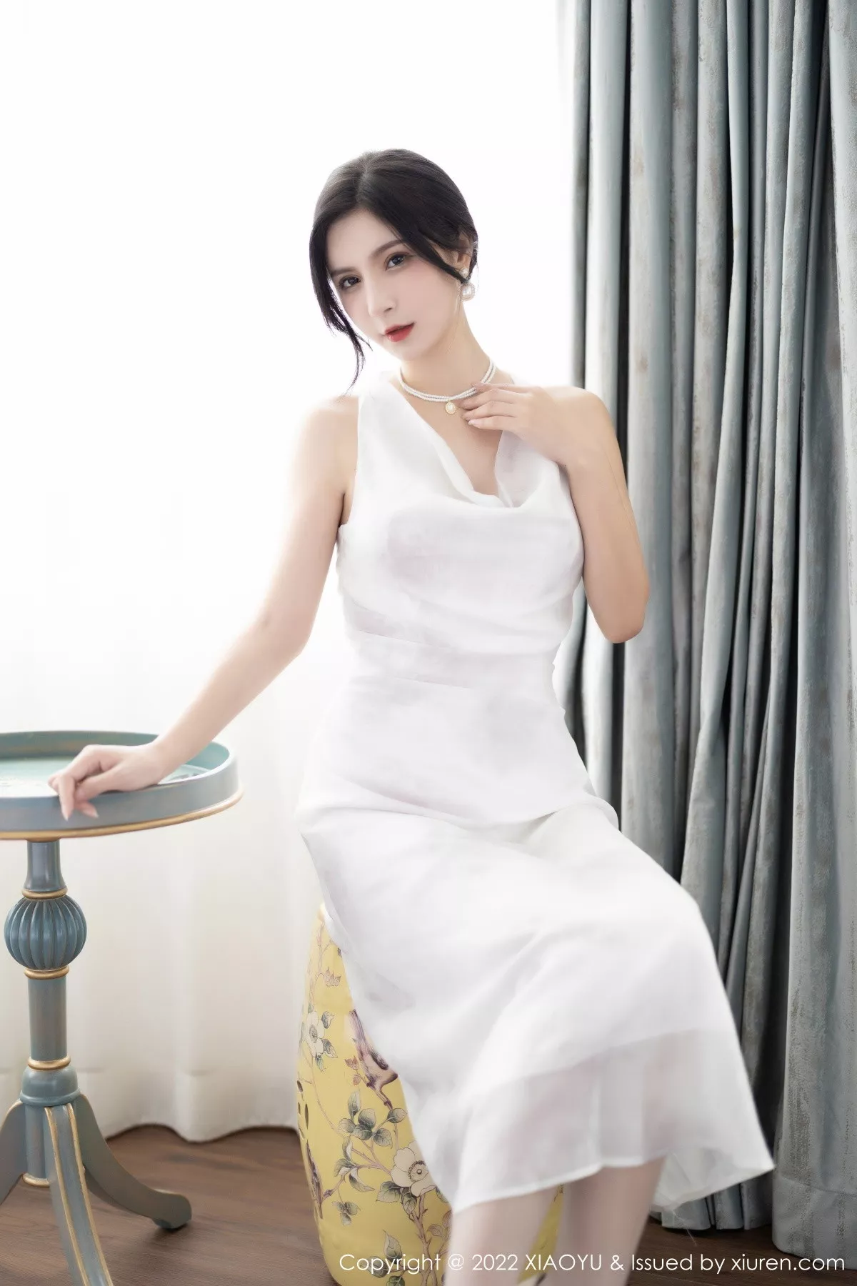 秀人集.com_[XiaoYu画语界]Vol.925_模特小蛮妖Yummy私房白色薄透裙露缕空蕾丝内衣撩人诱惑写真88P