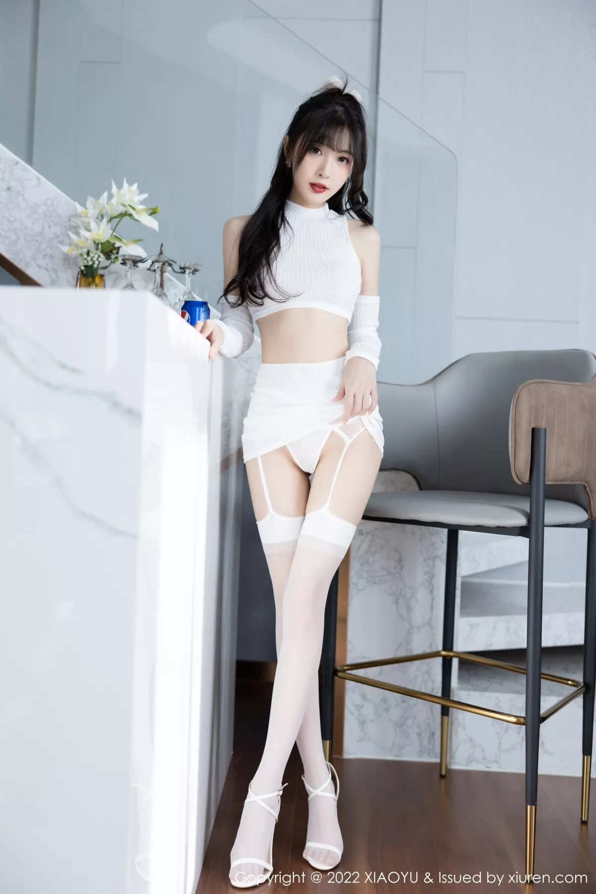 秀人集.com_[XiaoYu画语界]Vol.928_模特林星阑半脱露白色抹胸内衣配白丝吊袜秀曼妙身姿诱惑写真81P