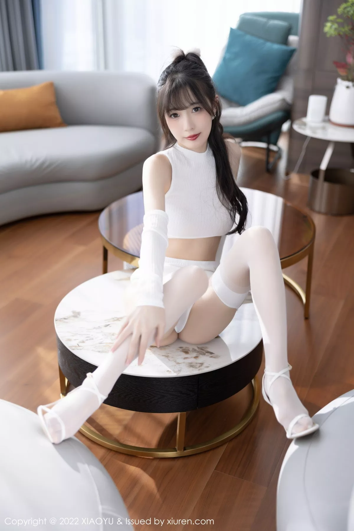 秀人集.com_[XiaoYu画语界]Vol.928_模特林星阑半脱露白色抹胸内衣配白丝吊袜秀曼妙身姿诱惑写真81P