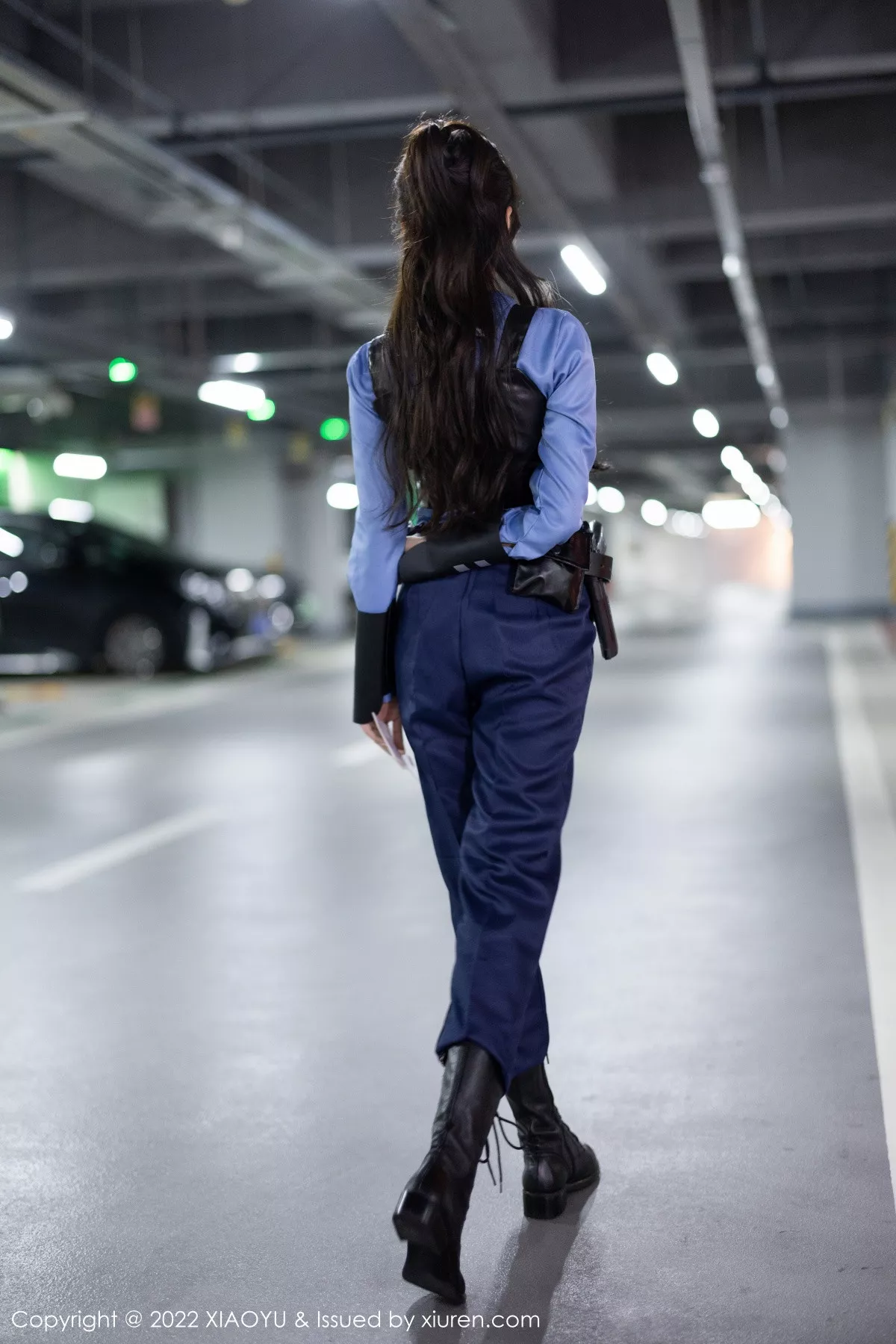 秀人集.com_[XiaoYu画语界]Vol.929_女神王馨瑶yanni脱蓝色女警官制服露黑色蕾丝内衣完美诱惑写真80P