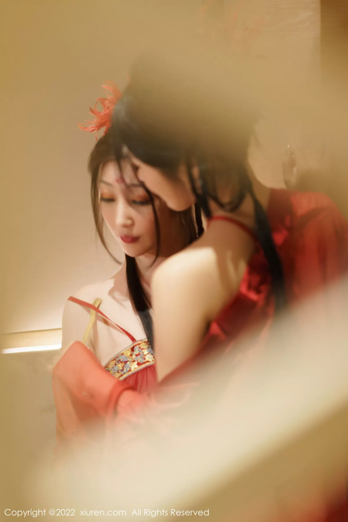 秀人集.com_[XiuRen秀人网]No.6068_女神laura阿姣＆妲己_Toxic红色薄透古装服秀丰满身材诱惑写真79P