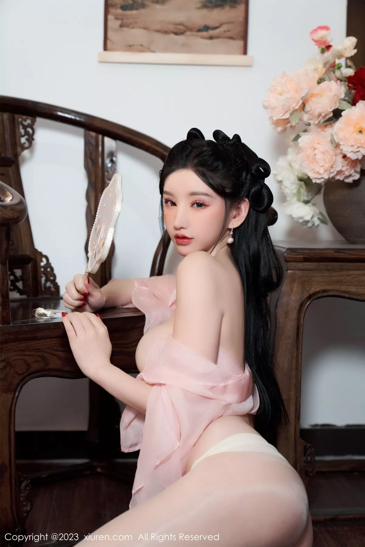 秀人集.com_[XiuRen秀人网]No.6217_女神周于希Sally性感粉色古装服饰配超薄无内肉丝惹火诱惑写真85P