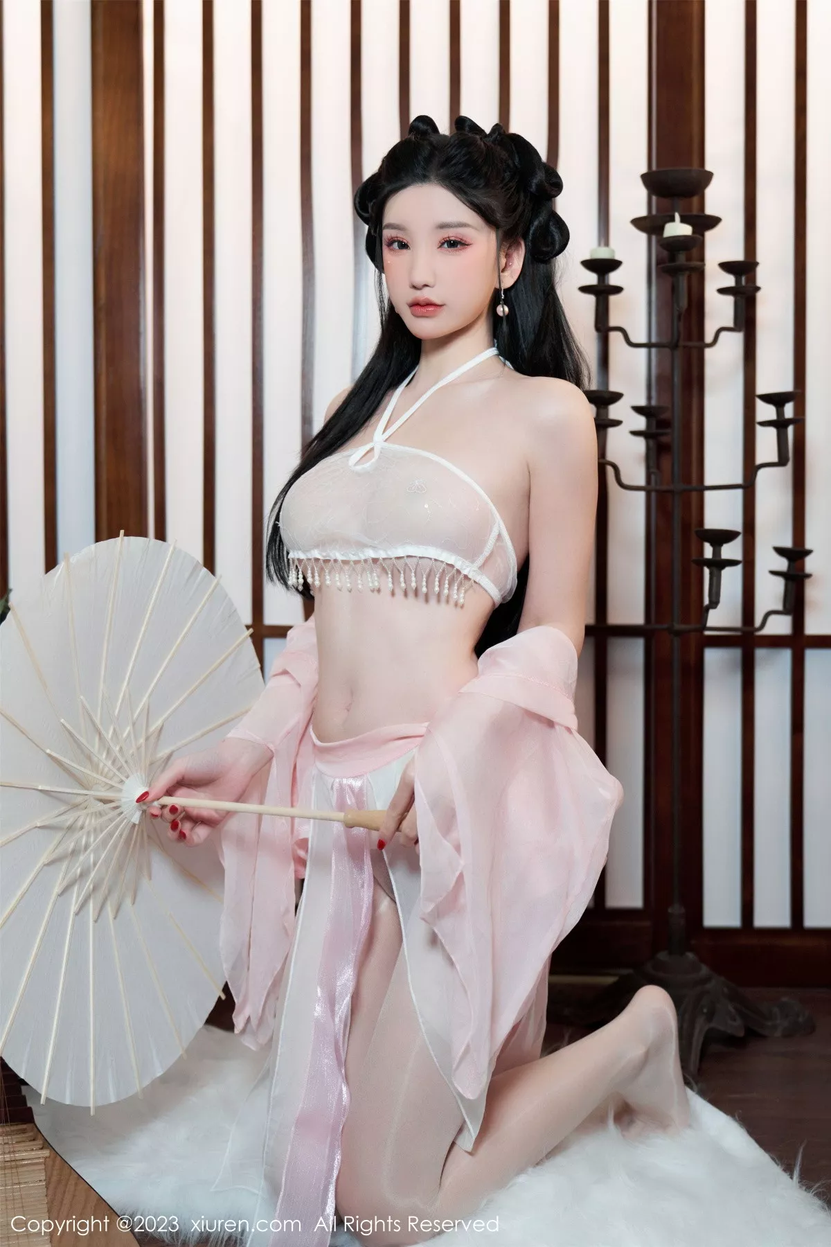 秀人集.com_[XiuRen秀人网]No.6217_女神周于希Sally性感粉色古装服饰配超薄无内肉丝惹火诱惑写真85P