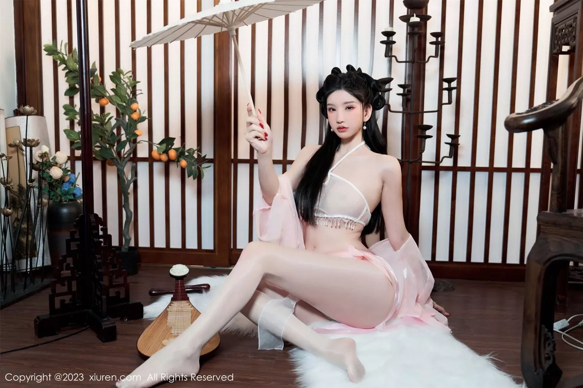 秀人集.com_[XiuRen秀人网]No.6217_女神周于希Sally性感粉色古装服饰配超薄无内肉丝惹火诱惑写真85P